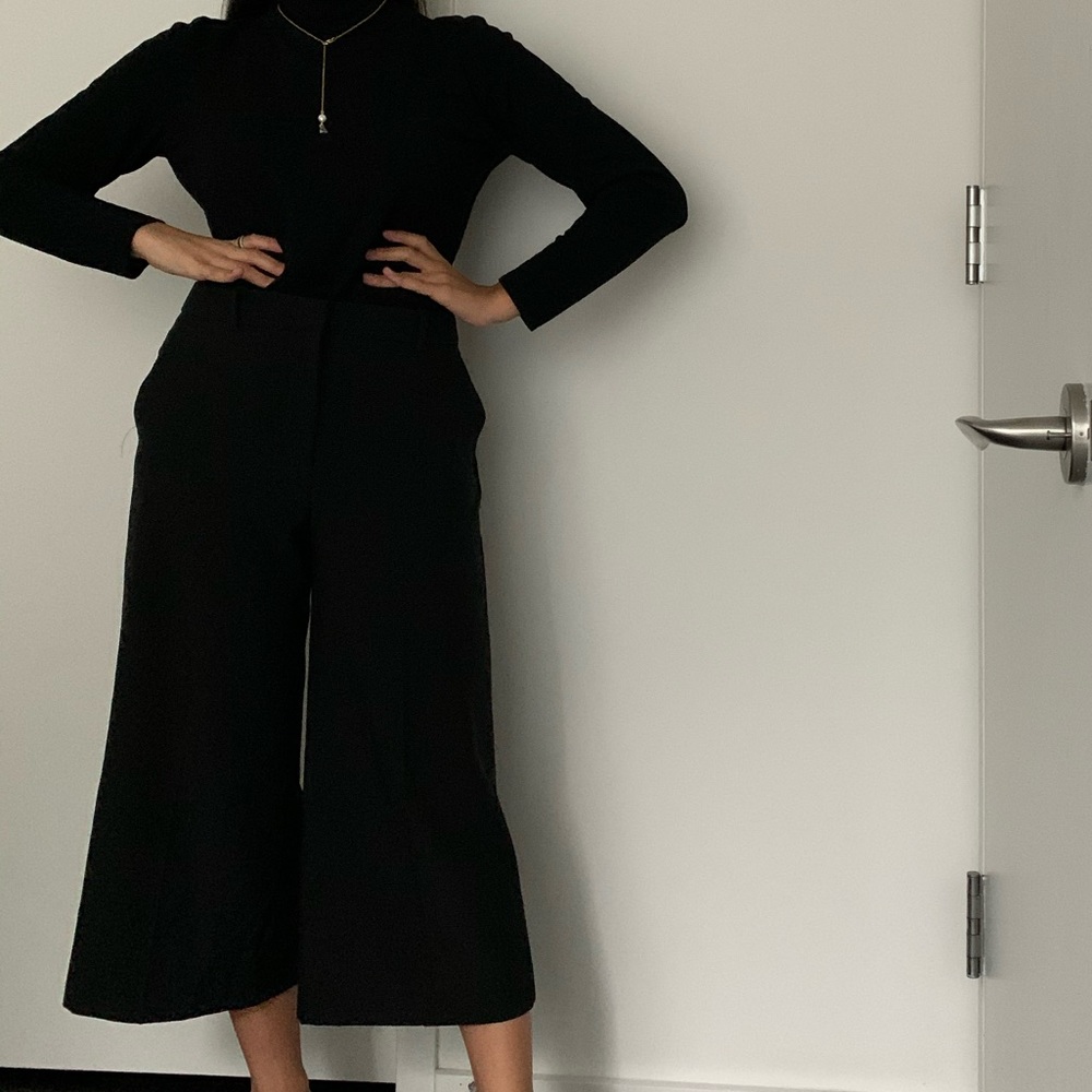 Zara Black Culottes Pants